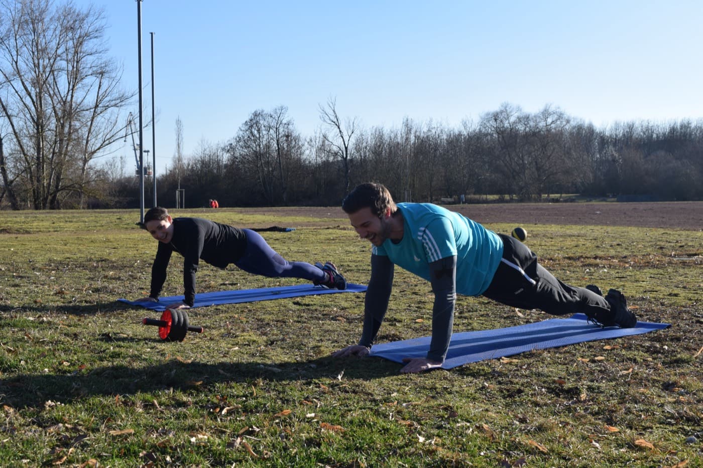 Micah leading an outdoor training session